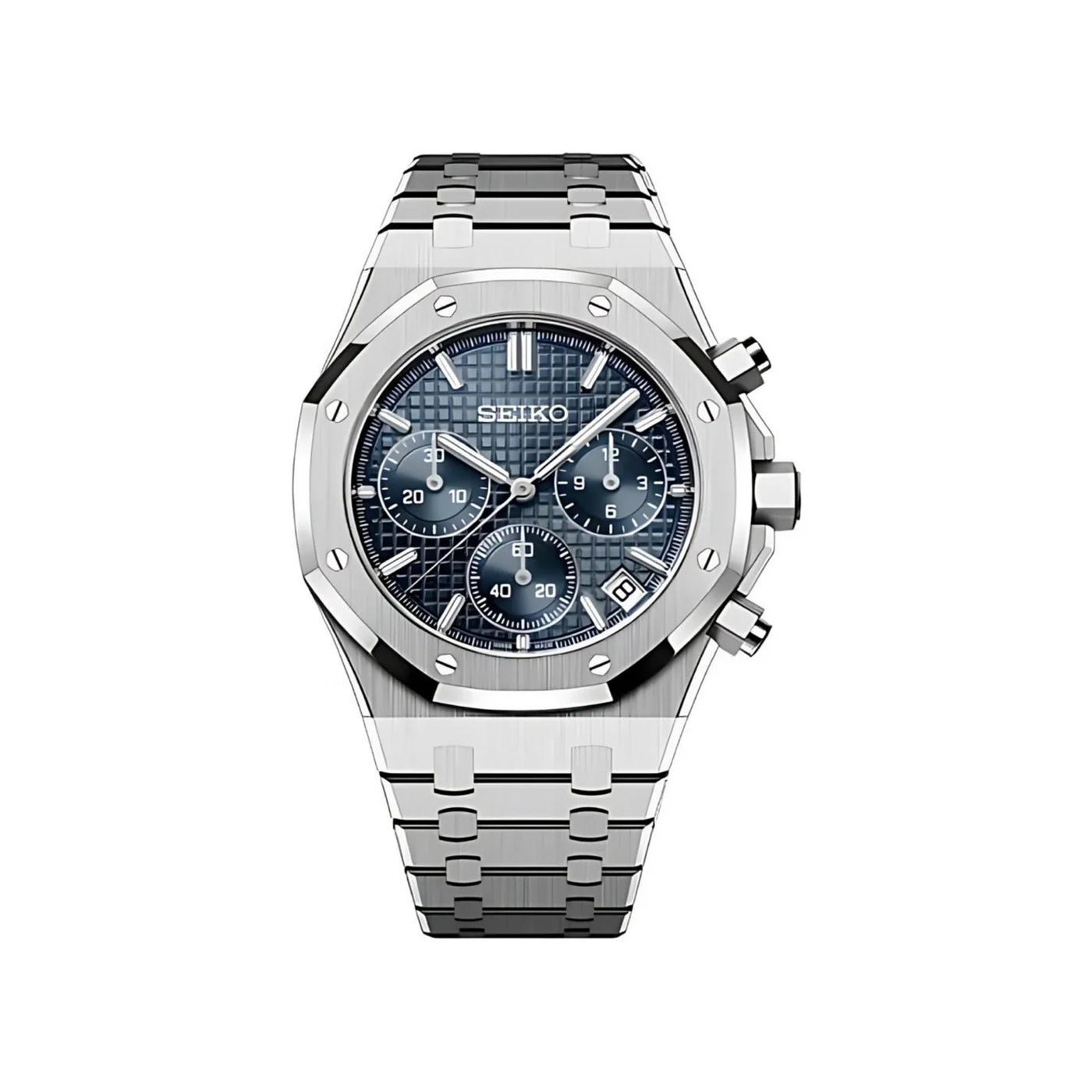 Seiko Mod Octagonal Chronograph Blue