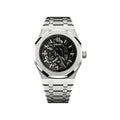 Seiko Mod Octagonal Skeleton Silver