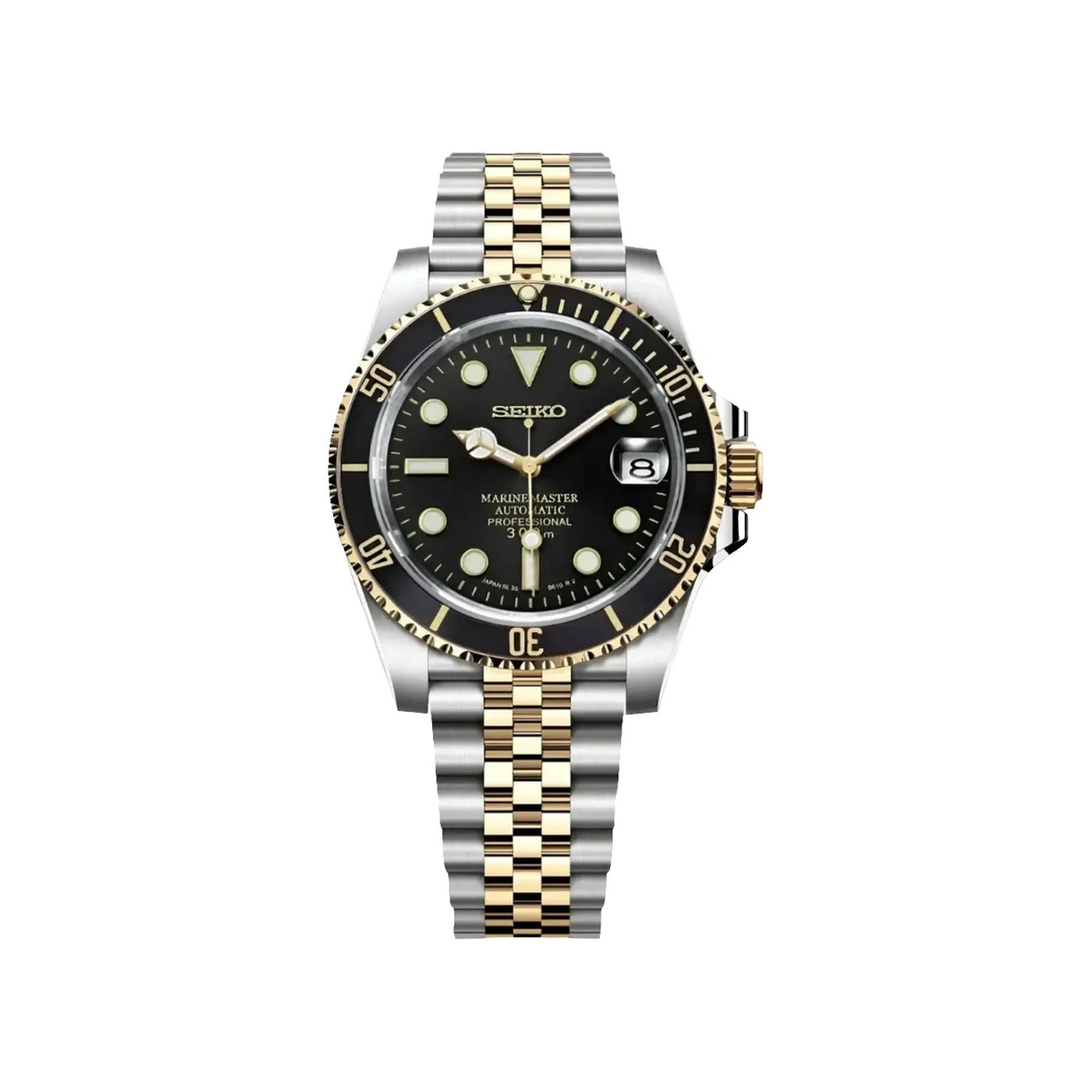 Seiko Mod Two Tone Black Diver