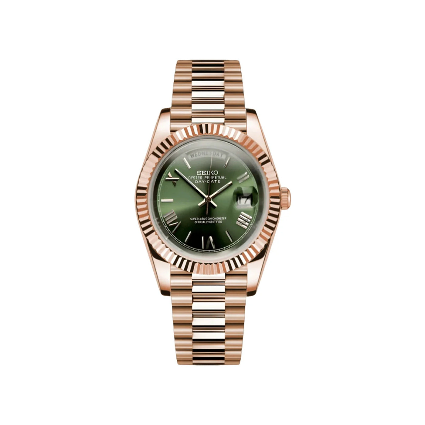 Seiko Mod Clasico Doble Fecha Mint Green