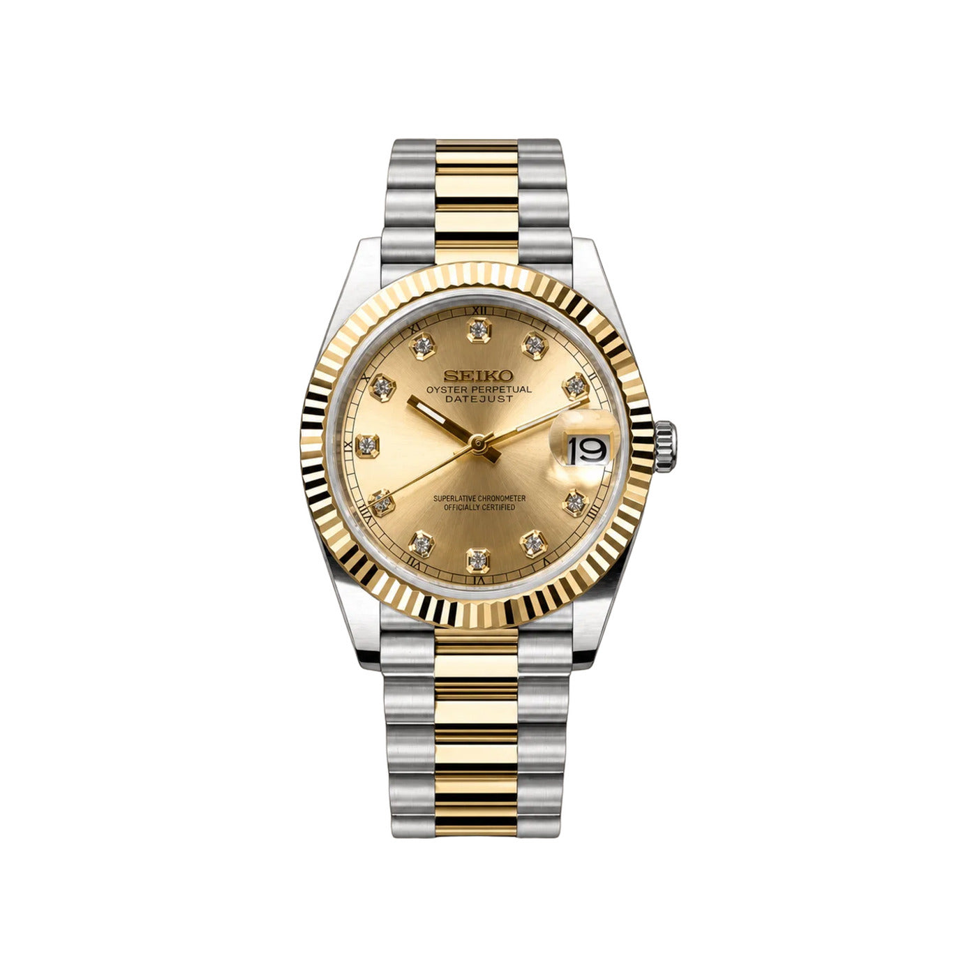 Seiko Mod Diamond Clasico Two-Tone Gem Gold