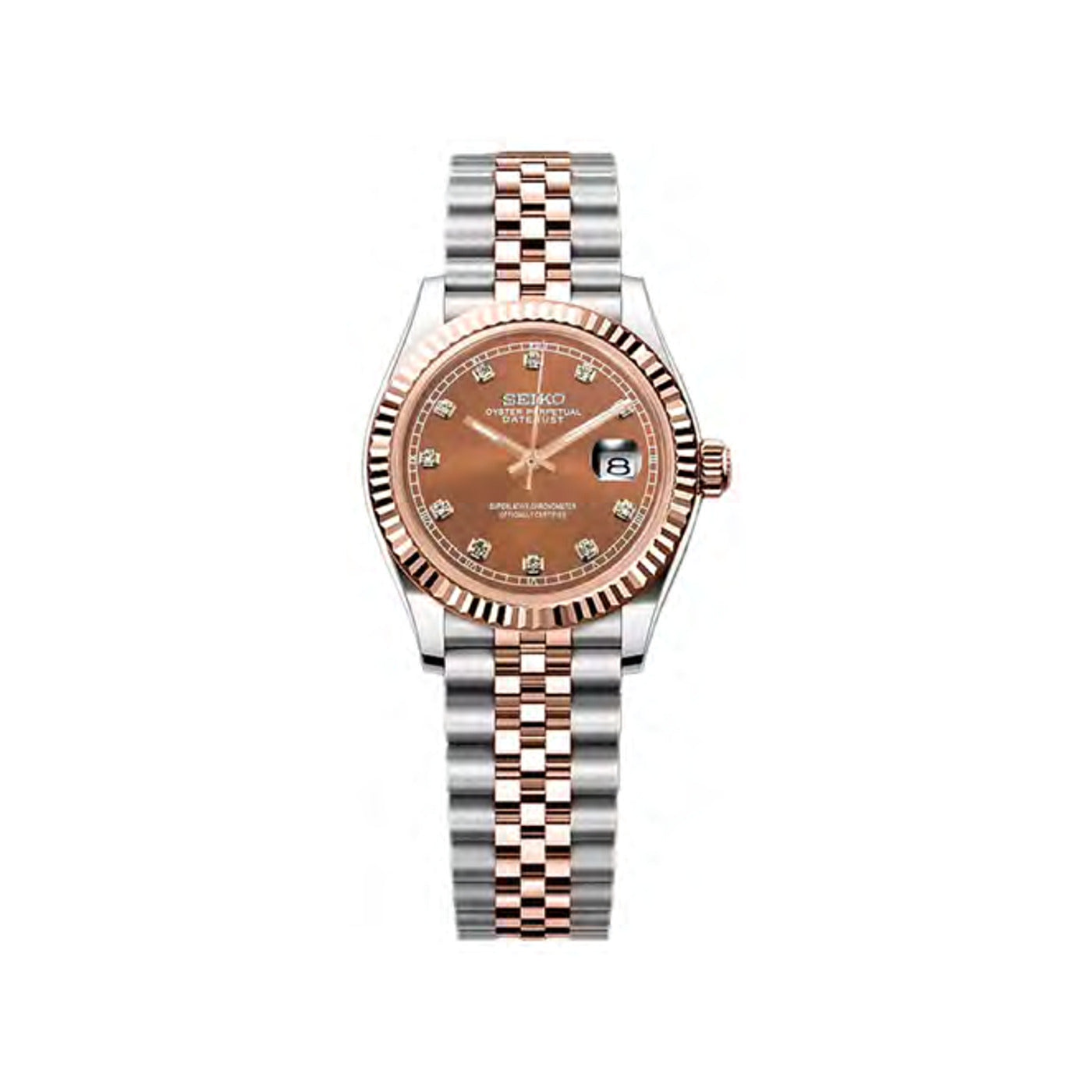 Seiko Mod Bronze Rosegold Diamond