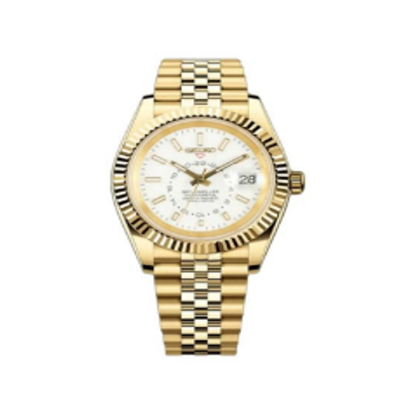 Seiko Mod Doble Zona Oro Negro