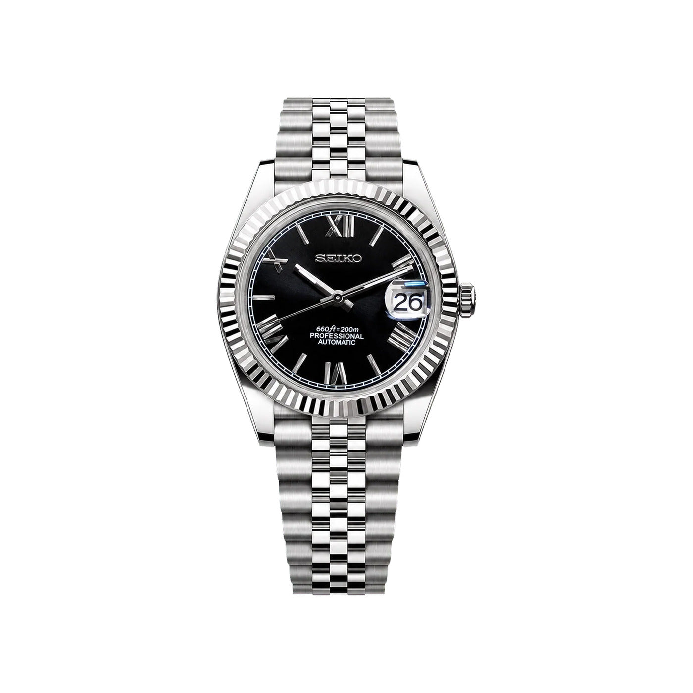 Seiko Mod Clasico Black Roman