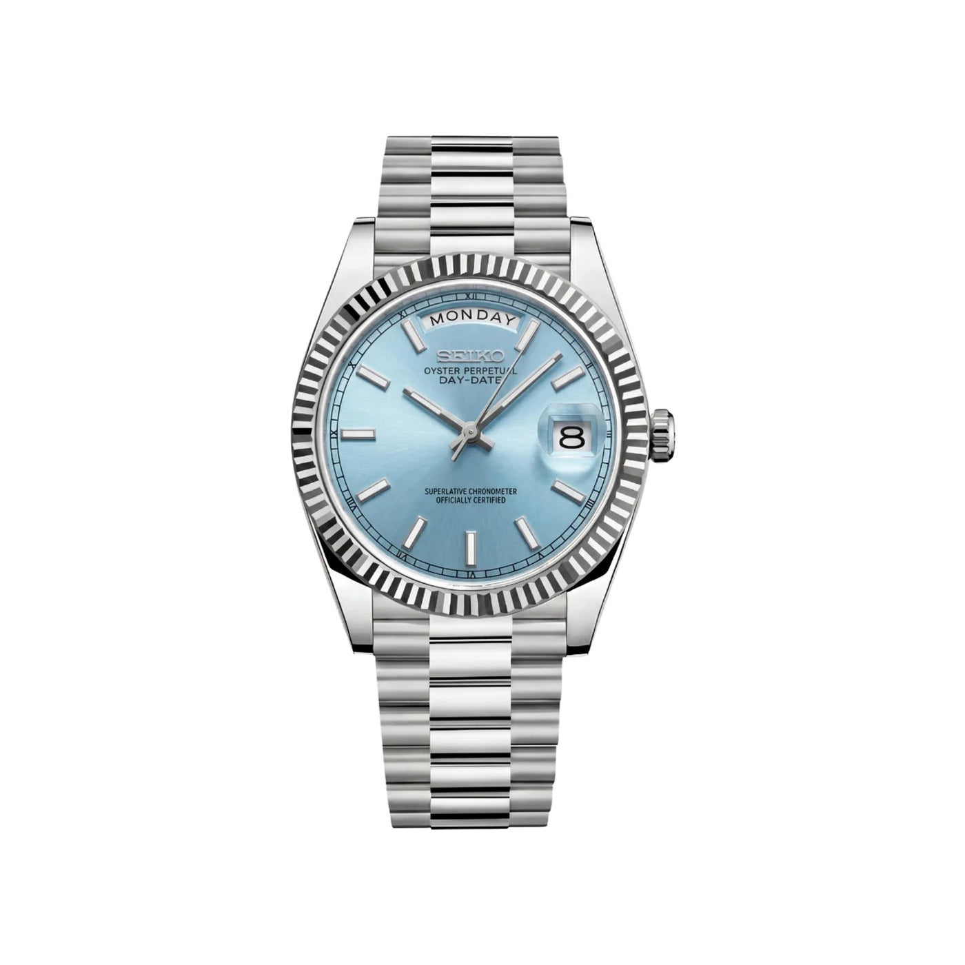 Seiko Mod Clasico Doble Fecha Ice Blue
