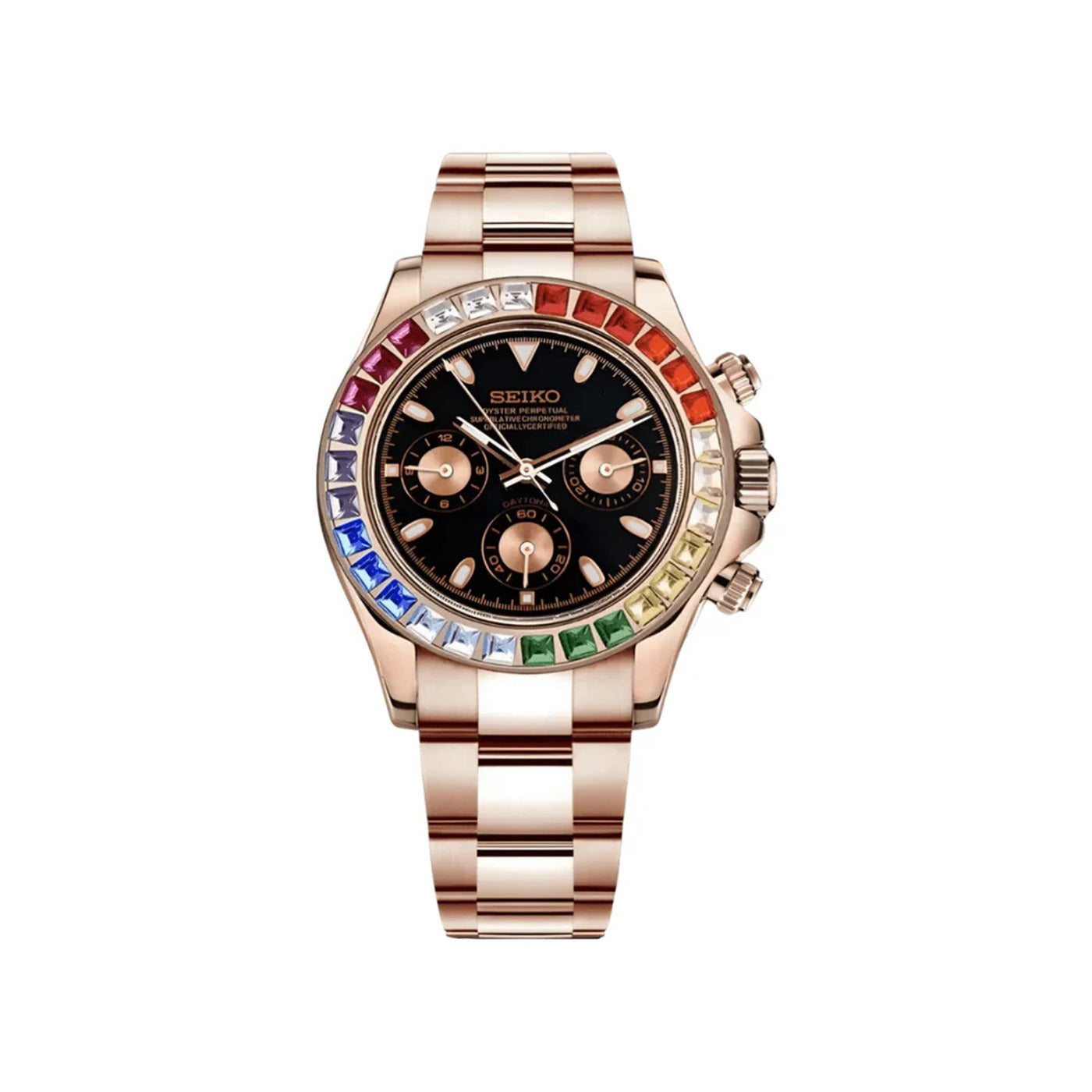 Seiko Mod Racing Rainbow-Rose Gold Sub-dials