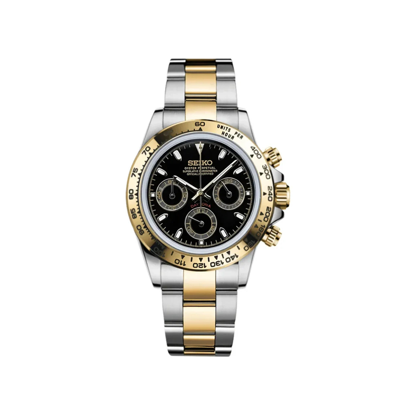 Seiko Mod Racing Gold W/Black