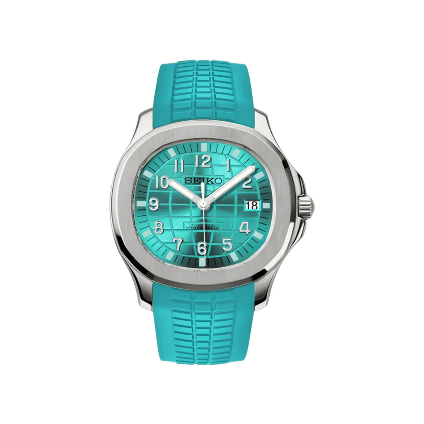 Seiko Mod Deportivo Caucho Tiffany Blue