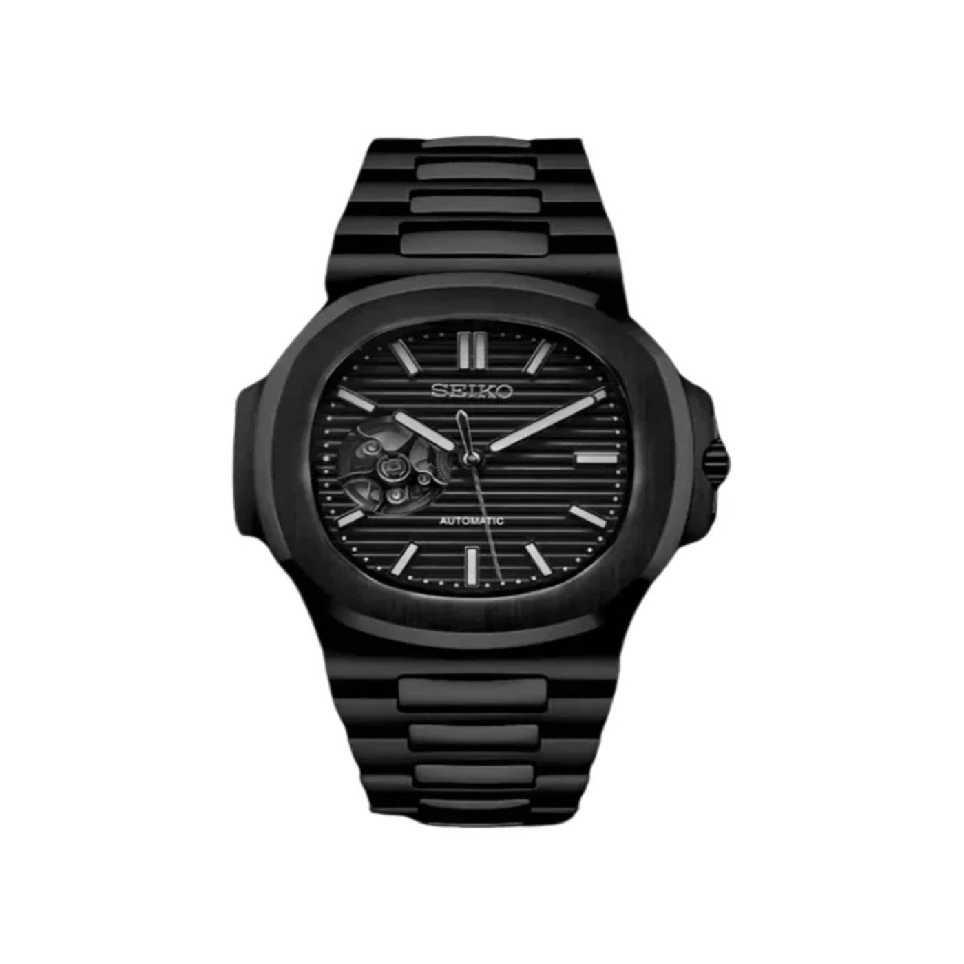 Seiko Mod Deportivo (Open Heart) Black