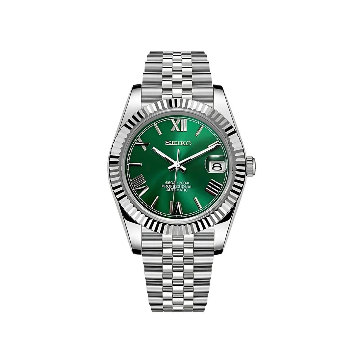 Seiko Mod Clasico Green Roman