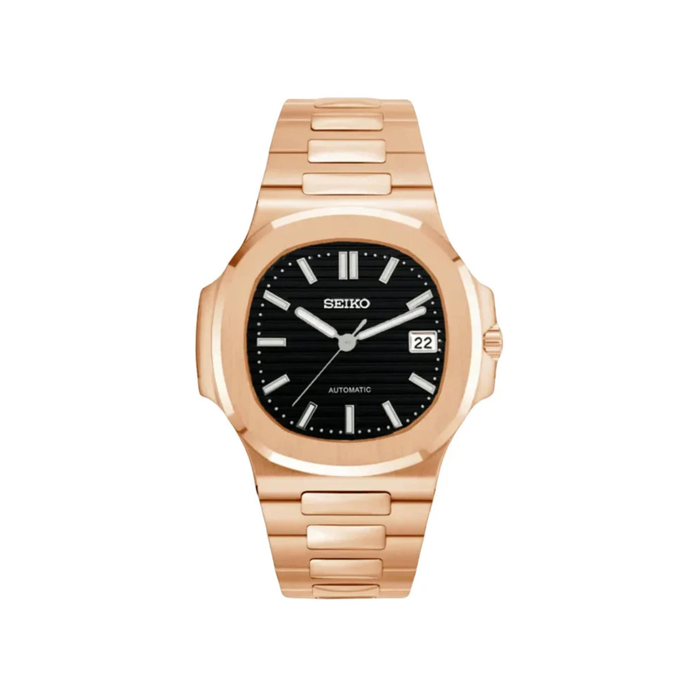 Seiko Mod Deportivo Rose Gold W/Black